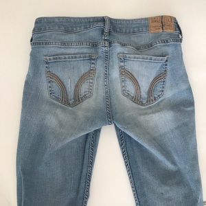 Hollister Super Skinny Light Wash Ripped Jeans